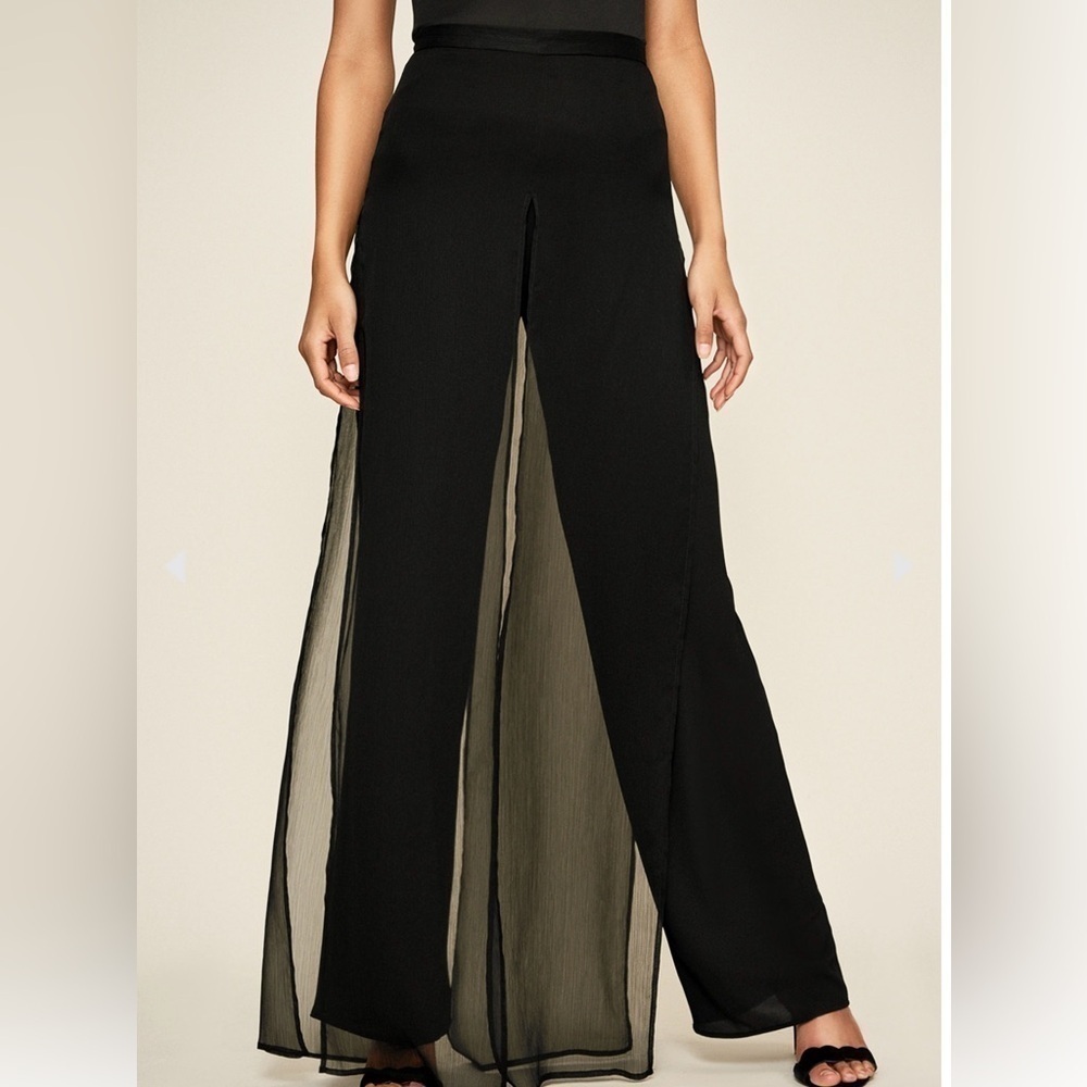 NWT Tadashi Shoji Seaton Chiffon Wide Leg Pull On Panel Pants Womens 3X - Picture 11 of 11